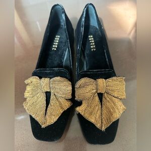 New Serena Uziyel Velvet Bow Loafers Shoes